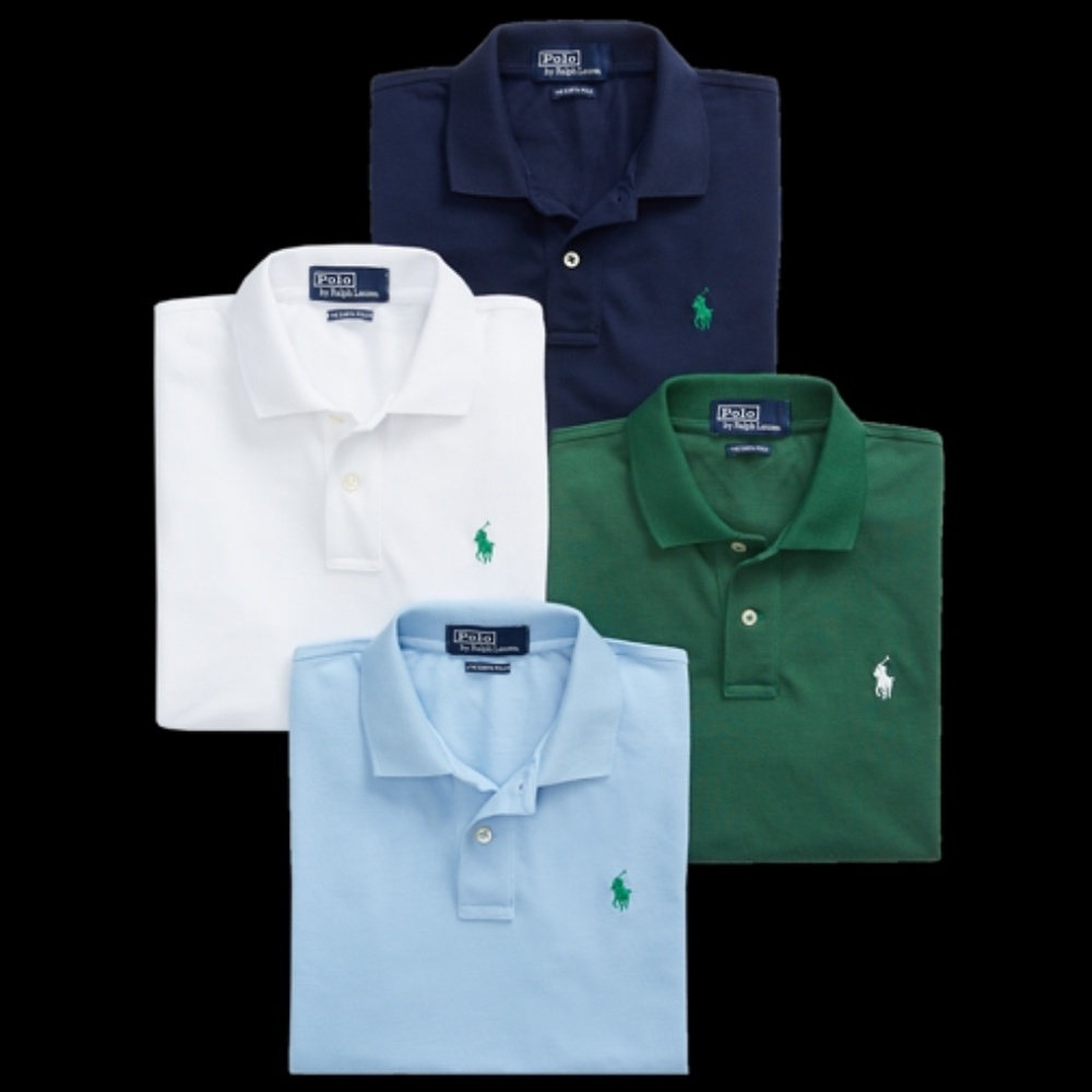 Ralph Lauren Skinny Polo Shirt - light blue